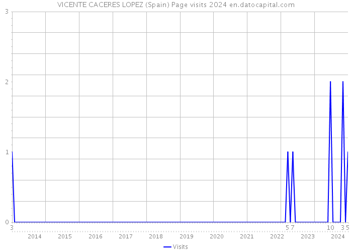 VICENTE CACERES LOPEZ (Spain) Page visits 2024 