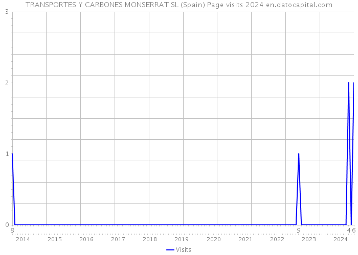 TRANSPORTES Y CARBONES MONSERRAT SL (Spain) Page visits 2024 