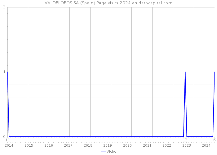 VALDELOBOS SA (Spain) Page visits 2024 