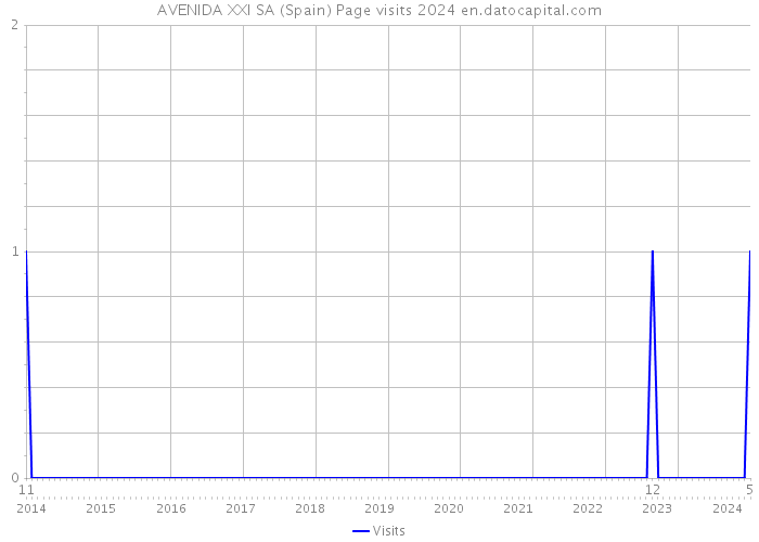 AVENIDA XXI SA (Spain) Page visits 2024 