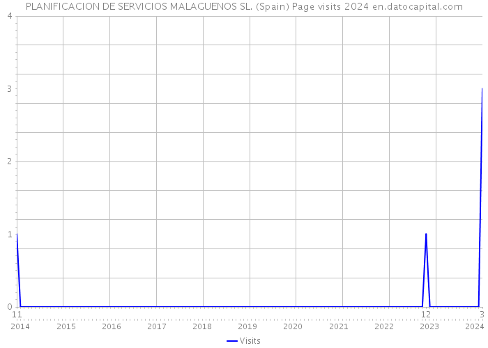 PLANIFICACION DE SERVICIOS MALAGUENOS SL. (Spain) Page visits 2024 