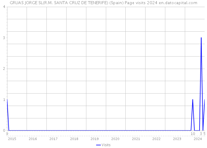 GRUAS JORGE SL(R.M. SANTA CRUZ DE TENERIFE) (Spain) Page visits 2024 