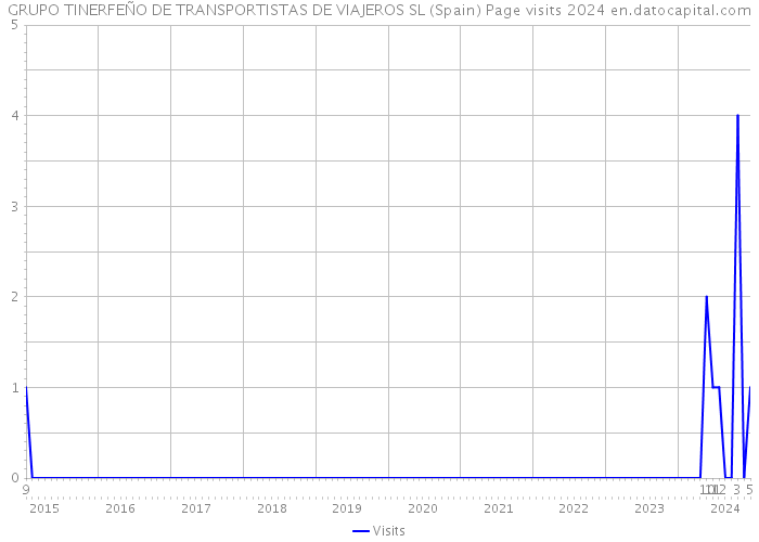 GRUPO TINERFEÑO DE TRANSPORTISTAS DE VIAJEROS SL (Spain) Page visits 2024 