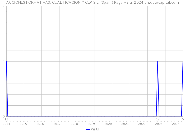 ACCIONES FORMATIVAS, CUALIFICACION Y CER S.L. (Spain) Page visits 2024 