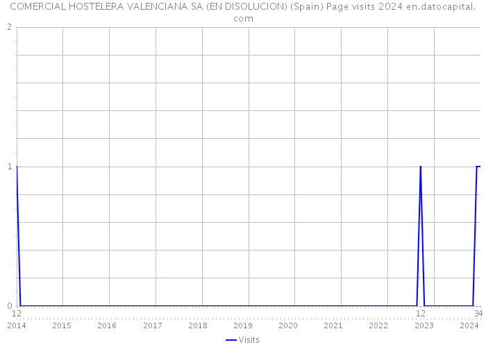 COMERCIAL HOSTELERA VALENCIANA SA (EN DISOLUCION) (Spain) Page visits 2024 