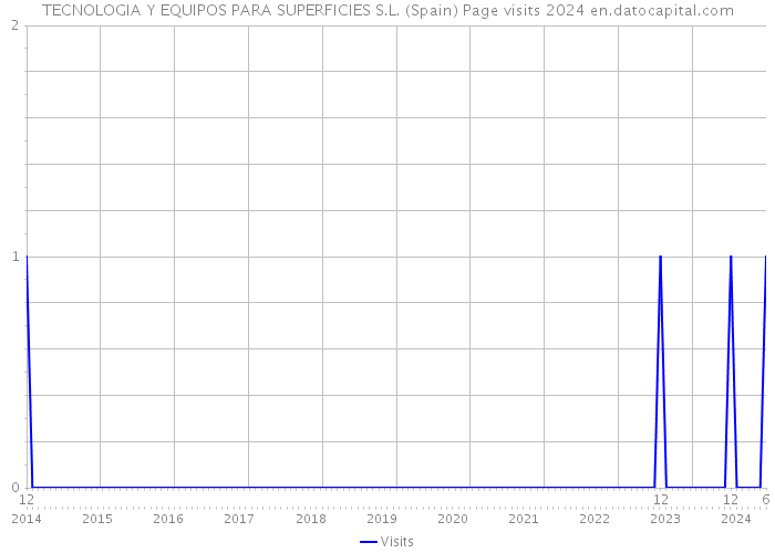 TECNOLOGIA Y EQUIPOS PARA SUPERFICIES S.L. (Spain) Page visits 2024 