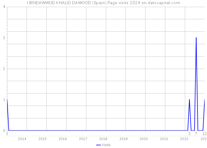 I BINDAWWOD KHALID DAWOOD (Spain) Page visits 2024 