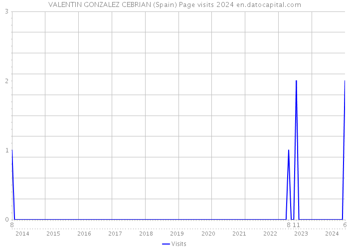 VALENTIN GONZALEZ CEBRIAN (Spain) Page visits 2024 