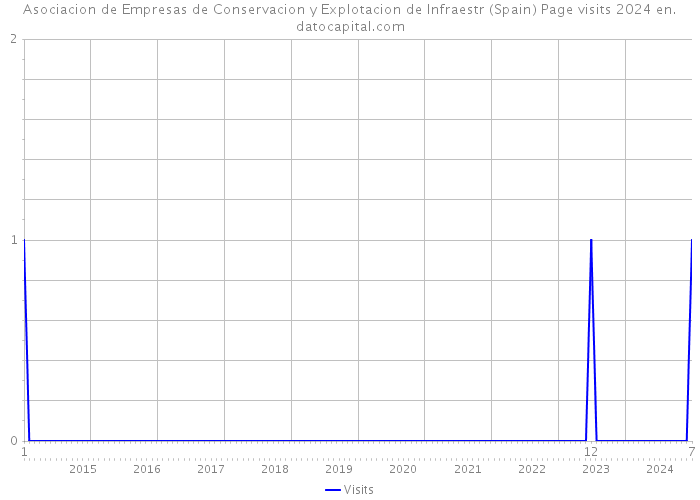 Asociacion de Empresas de Conservacion y Explotacion de Infraestr (Spain) Page visits 2024 