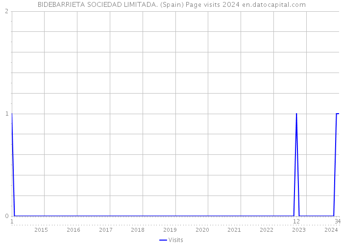 BIDEBARRIETA SOCIEDAD LIMITADA. (Spain) Page visits 2024 