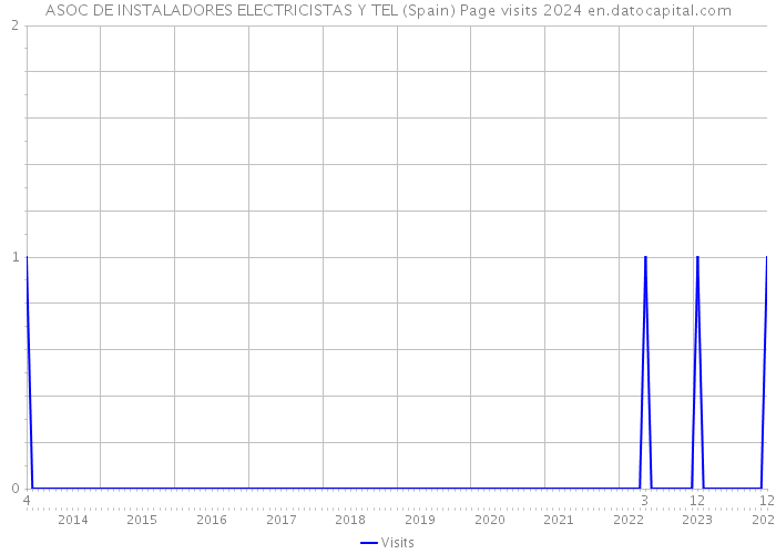 ASOC DE INSTALADORES ELECTRICISTAS Y TEL (Spain) Page visits 2024 