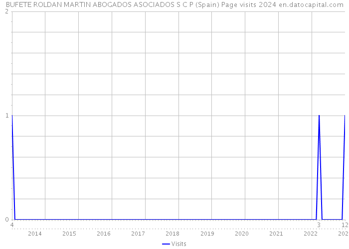 BUFETE ROLDAN MARTIN ABOGADOS ASOCIADOS S C P (Spain) Page visits 2024 