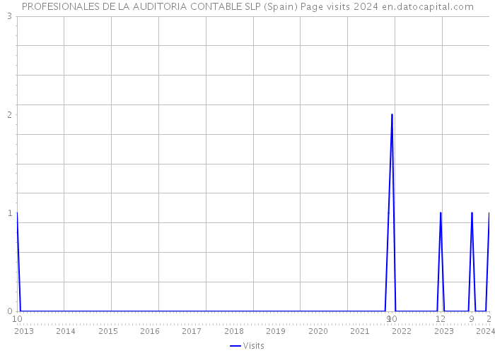 PROFESIONALES DE LA AUDITORIA CONTABLE SLP (Spain) Page visits 2024 