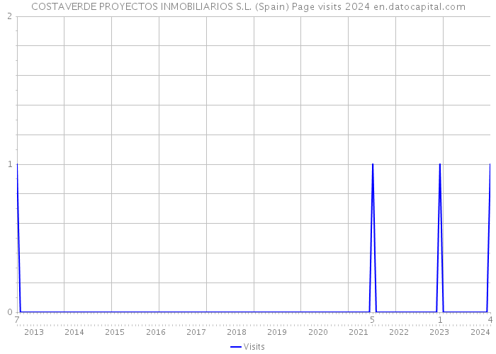 COSTAVERDE PROYECTOS INMOBILIARIOS S.L. (Spain) Page visits 2024 