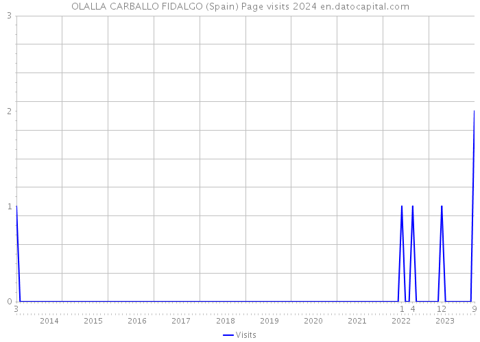OLALLA CARBALLO FIDALGO (Spain) Page visits 2024 