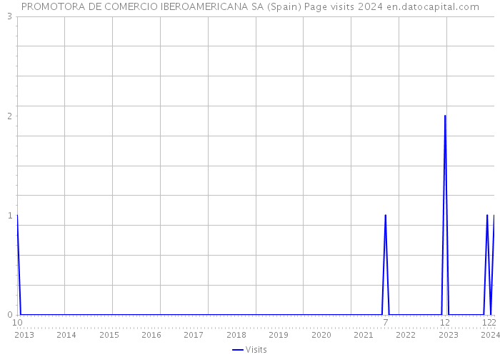 PROMOTORA DE COMERCIO IBEROAMERICANA SA (Spain) Page visits 2024 