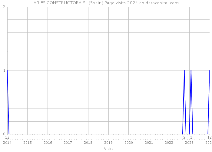 ARIES CONSTRUCTORA SL (Spain) Page visits 2024 