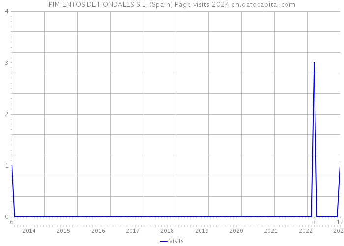 PIMIENTOS DE HONDALES S.L. (Spain) Page visits 2024 