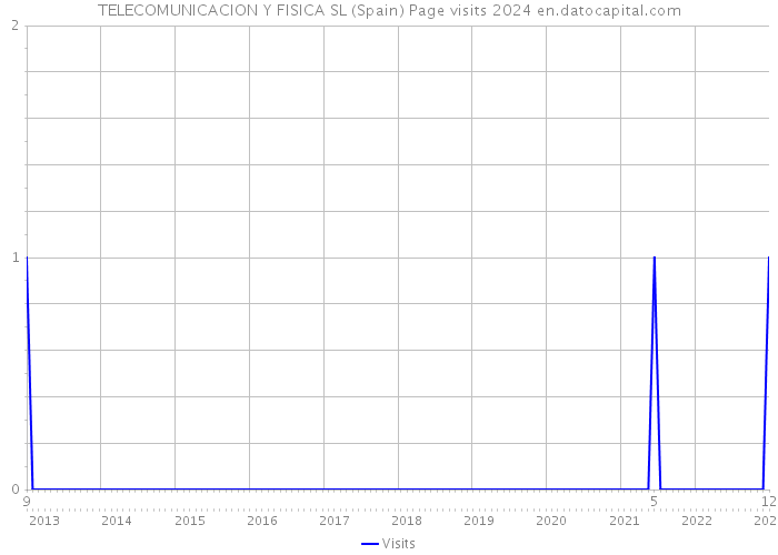 TELECOMUNICACION Y FISICA SL (Spain) Page visits 2024 