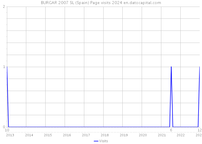 BURGAR 2007 SL (Spain) Page visits 2024 