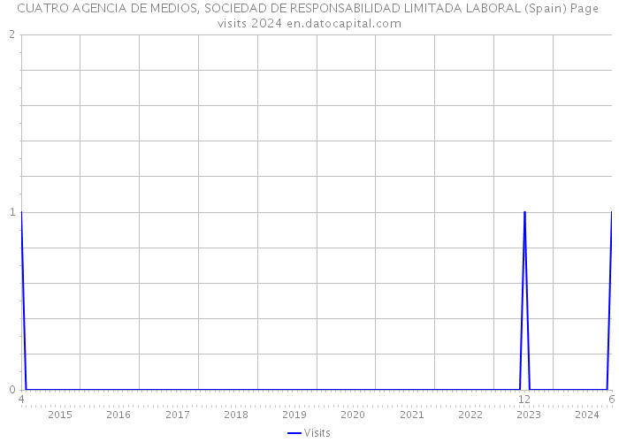 CUATRO AGENCIA DE MEDIOS, SOCIEDAD DE RESPONSABILIDAD LIMITADA LABORAL (Spain) Page visits 2024 