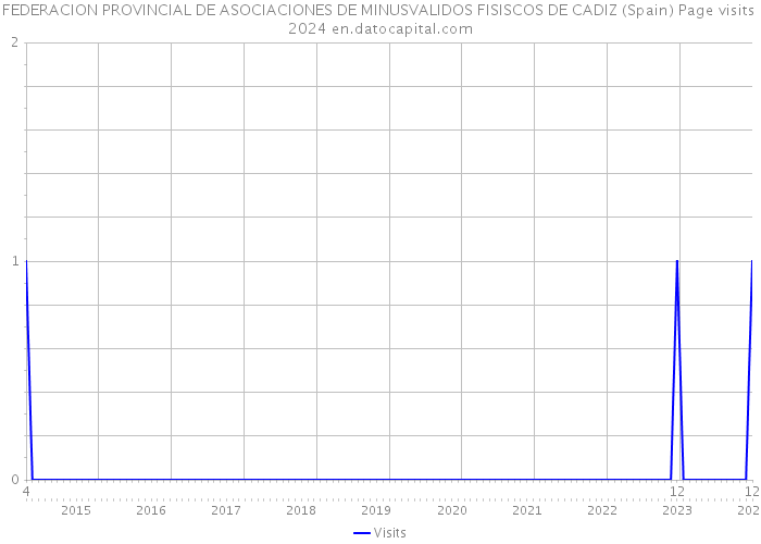 FEDERACION PROVINCIAL DE ASOCIACIONES DE MINUSVALIDOS FISISCOS DE CADIZ (Spain) Page visits 2024 