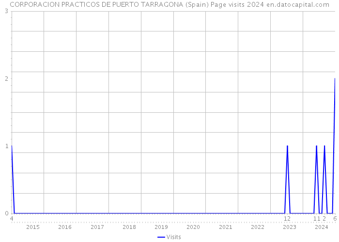 CORPORACION PRACTICOS DE PUERTO TARRAGONA (Spain) Page visits 2024 