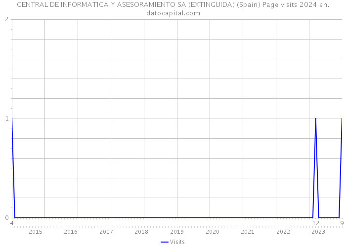 CENTRAL DE INFORMATICA Y ASESORAMIENTO SA (EXTINGUIDA) (Spain) Page visits 2024 