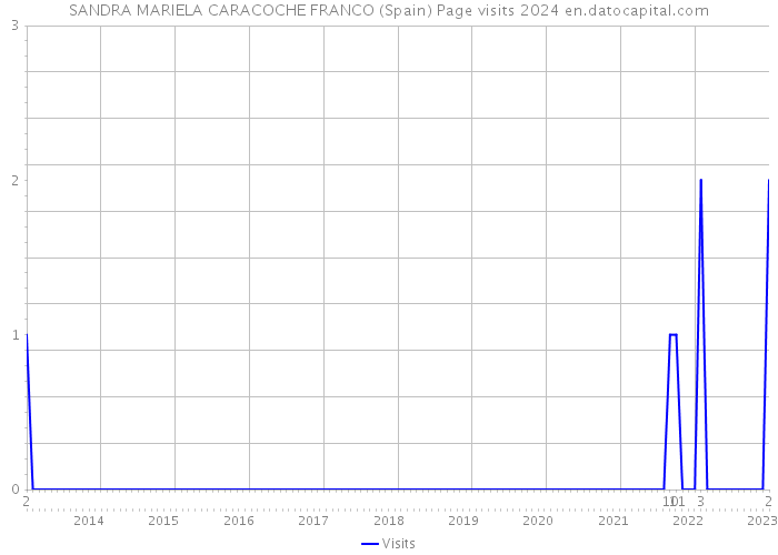 SANDRA MARIELA CARACOCHE FRANCO (Spain) Page visits 2024 