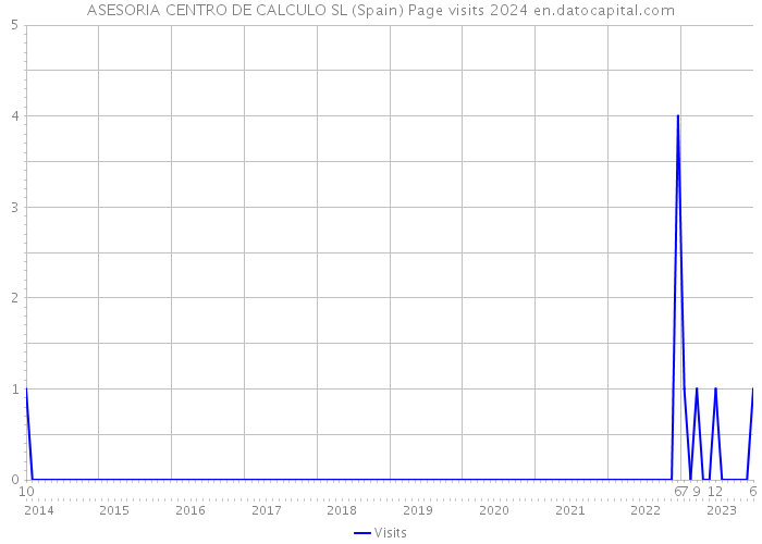 ASESORIA CENTRO DE CALCULO SL (Spain) Page visits 2024 