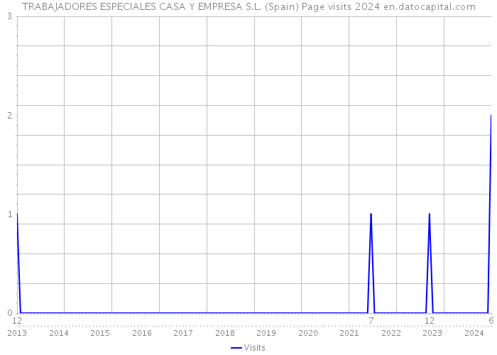TRABAJADORES ESPECIALES CASA Y EMPRESA S.L. (Spain) Page visits 2024 