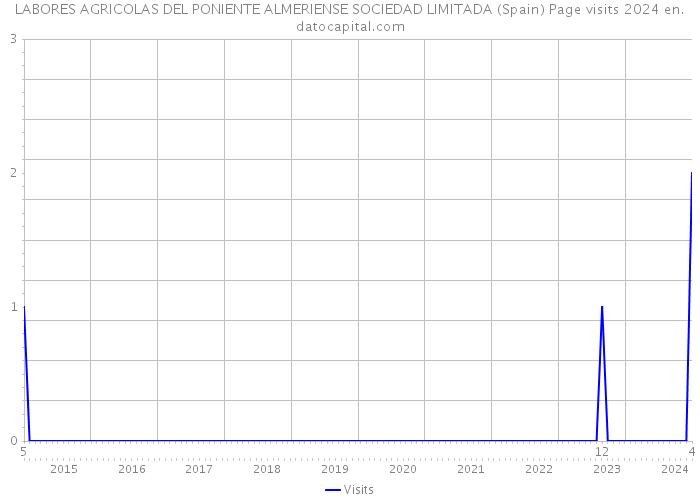 LABORES AGRICOLAS DEL PONIENTE ALMERIENSE SOCIEDAD LIMITADA (Spain) Page visits 2024 