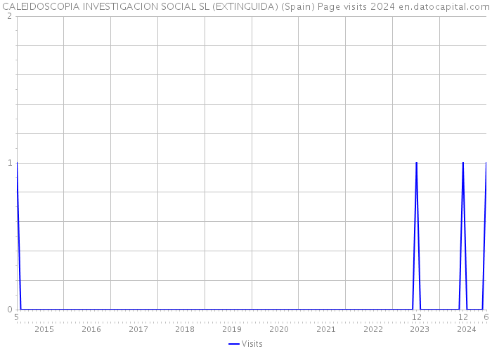 CALEIDOSCOPIA INVESTIGACION SOCIAL SL (EXTINGUIDA) (Spain) Page visits 2024 