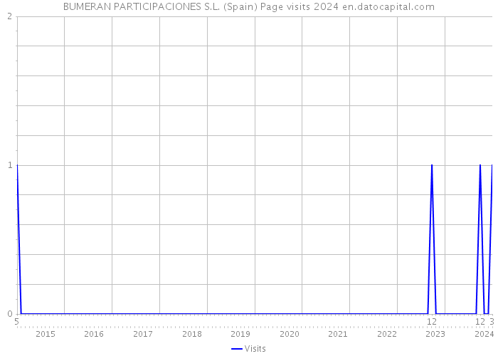 BUMERAN PARTICIPACIONES S.L. (Spain) Page visits 2024 