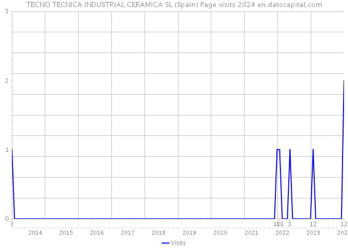 TECNO TECNICA INDUSTRIAL CERAMICA SL (Spain) Page visits 2024 