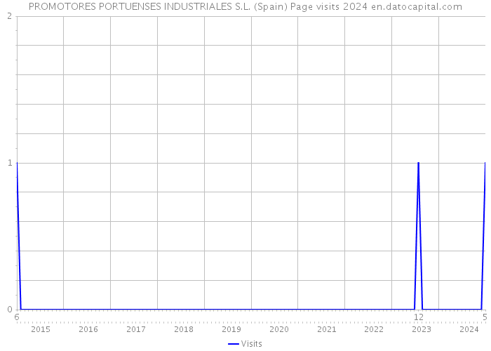 PROMOTORES PORTUENSES INDUSTRIALES S.L. (Spain) Page visits 2024 