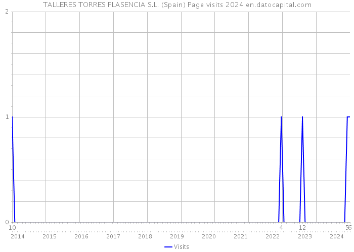TALLERES TORRES PLASENCIA S.L. (Spain) Page visits 2024 