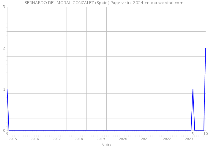 BERNARDO DEL MORAL GONZALEZ (Spain) Page visits 2024 