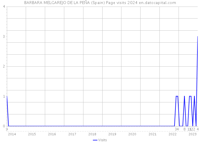 BARBARA MELGAREJO DE LA PEÑA (Spain) Page visits 2024 