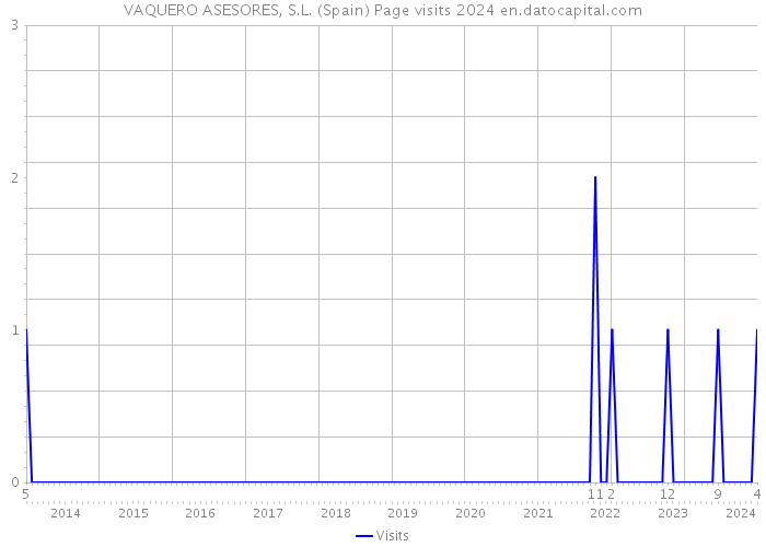 VAQUERO ASESORES, S.L. (Spain) Page visits 2024 