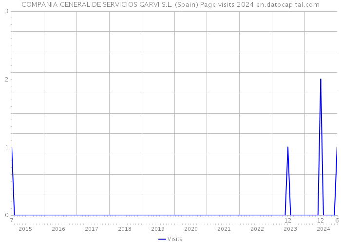 COMPANIA GENERAL DE SERVICIOS GARVI S.L. (Spain) Page visits 2024 