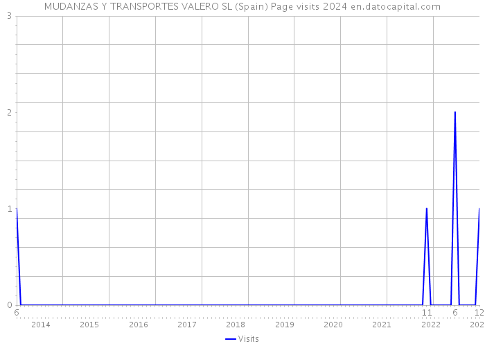 MUDANZAS Y TRANSPORTES VALERO SL (Spain) Page visits 2024 