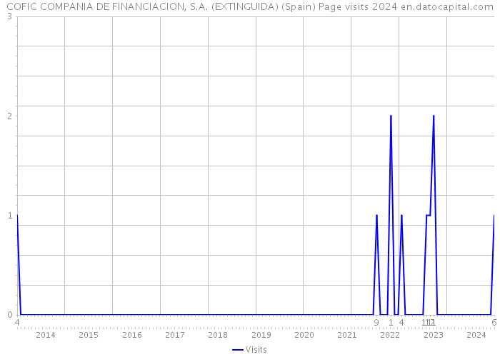 COFIC COMPANIA DE FINANCIACION, S.A. (EXTINGUIDA) (Spain) Page visits 2024 