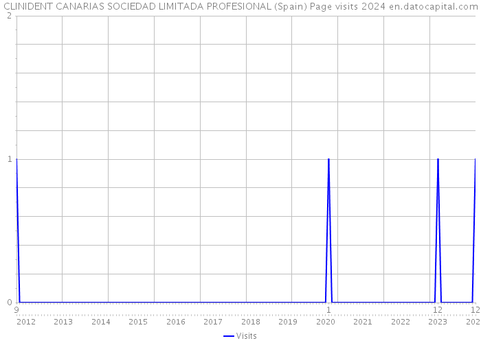 CLINIDENT CANARIAS SOCIEDAD LIMITADA PROFESIONAL (Spain) Page visits 2024 