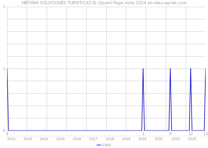NEFAMA SOLUCIONES TURISTICAS SL (Spain) Page visits 2024 