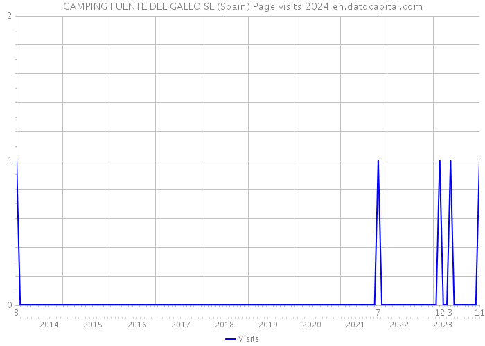 CAMPING FUENTE DEL GALLO SL (Spain) Page visits 2024 