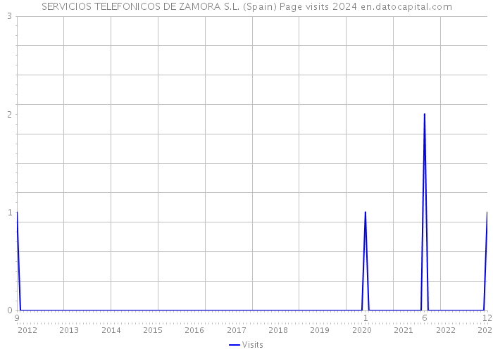 SERVICIOS TELEFONICOS DE ZAMORA S.L. (Spain) Page visits 2024 