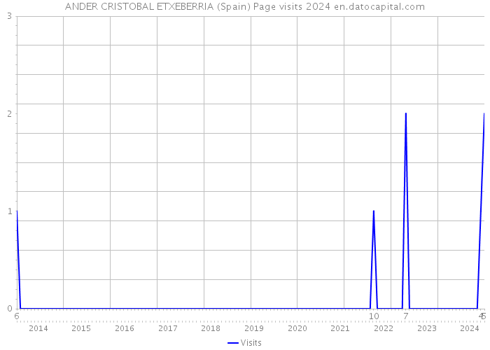 ANDER CRISTOBAL ETXEBERRIA (Spain) Page visits 2024 