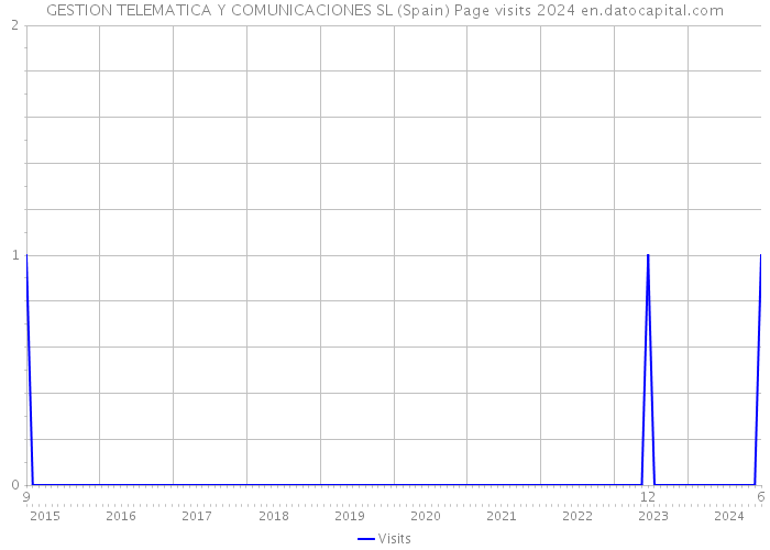 GESTION TELEMATICA Y COMUNICACIONES SL (Spain) Page visits 2024 