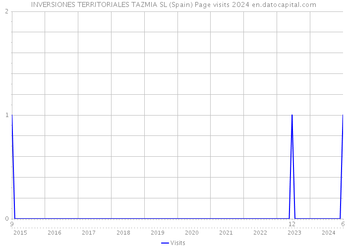INVERSIONES TERRITORIALES TAZMIA SL (Spain) Page visits 2024 